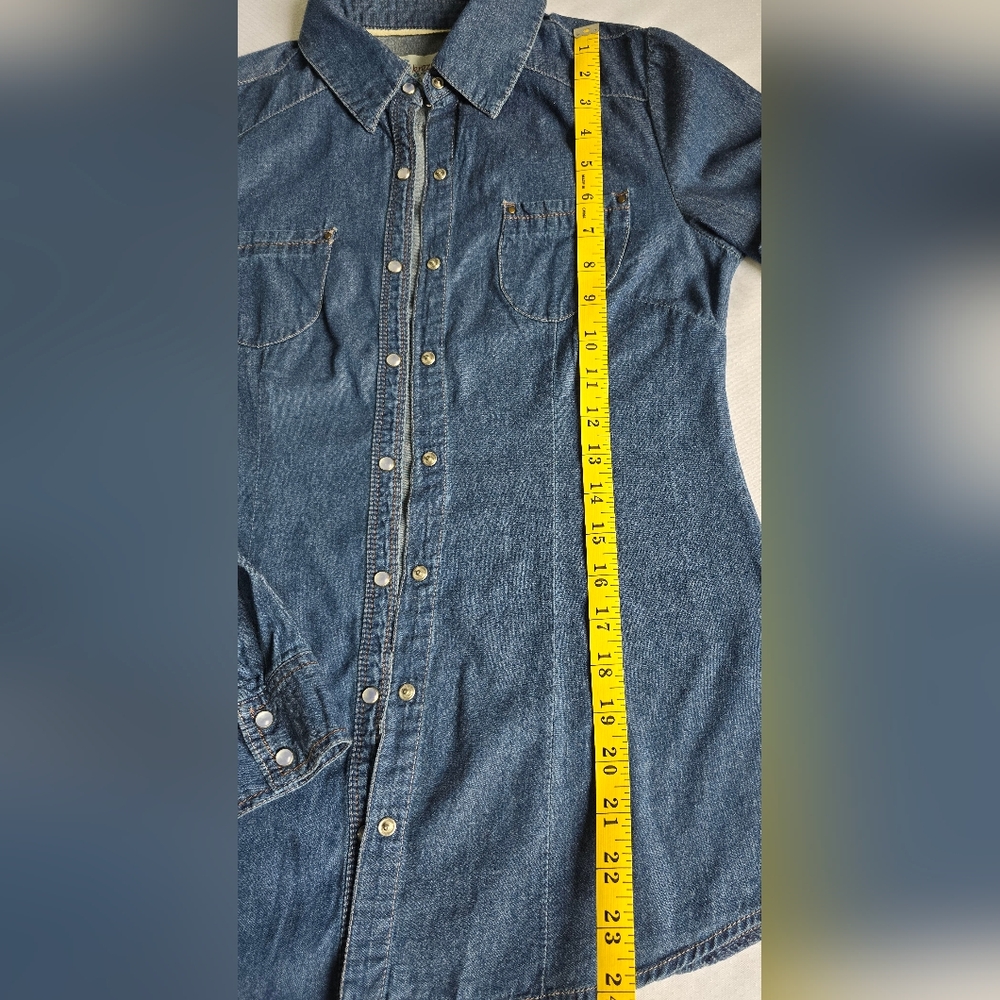 Denim Button Down Shirt Sz. XS - Picture 3 of 4